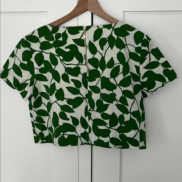 Kate Spade green leaf floral print crop top - Picture 5 of 5